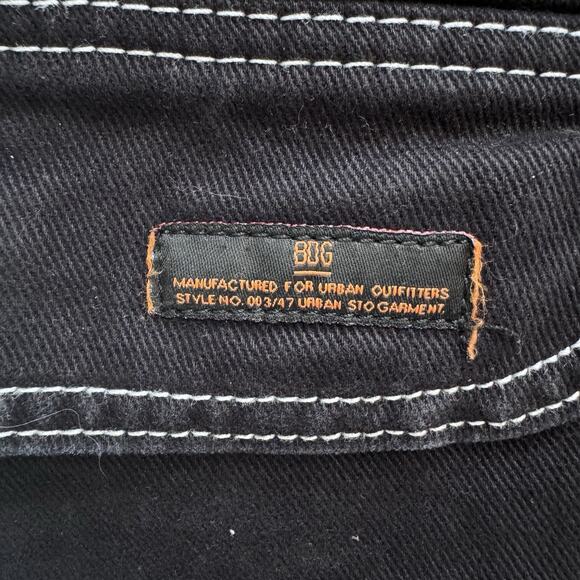 BDG Urban Outfitters Black Cargo Jeans Contrast Stiching Skater Size 27 - Picture 2 of 6